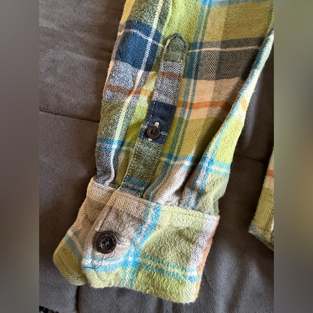 Abercrombie & Fitch Plaid Flannel Button-Up Shirt Heavy and Thick Y2K - Picture 4 of 8